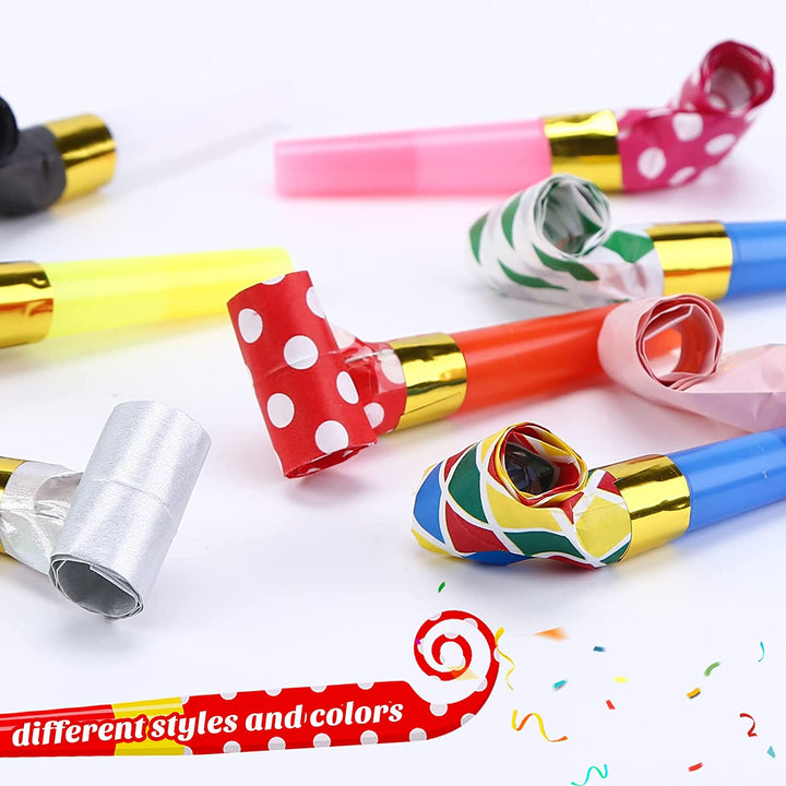100PCS Party Blowers for Kids, Noisemaker Toys Party Whistles Birtthday Blow Horns for Family Gatherings, Kids Birthday