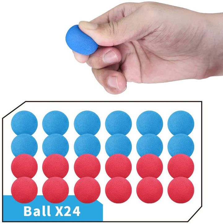 Shooting Game Toy for Age 6, 7, 8,9,10+ Years Old Kids, Boys - 2Pk Air Guns & Shooting Target & 24 Foam Balls - Ideal Gift - Compatible with Toy Guns