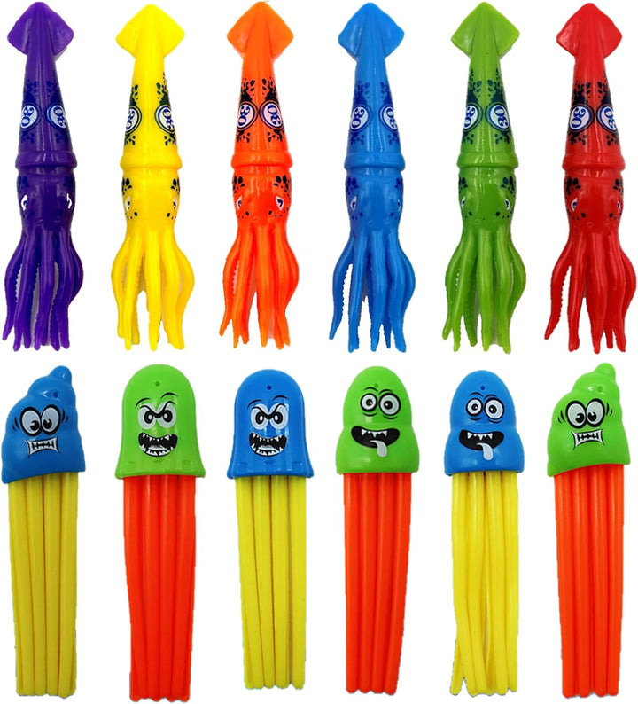 Pool Toys Torpedo Diving Set – 8-Pack Dive Torpedos for Kids & Adults | Fast-Sinking Pool Torpedos for Swim Training, Underwater Games & Water Play | Gliding Diving Torpedo Rockets
