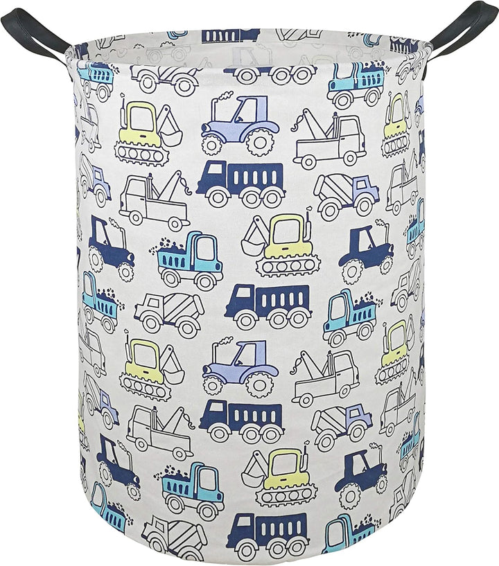 19.7 Inch Dinosaur round Kids Laundry Clothes Hamper Dino Laundry Basket with Handles,Baby Toys Storage Organizer Bins Laundry Gift Basket for Boys and Girls Room, Bedroom Decor