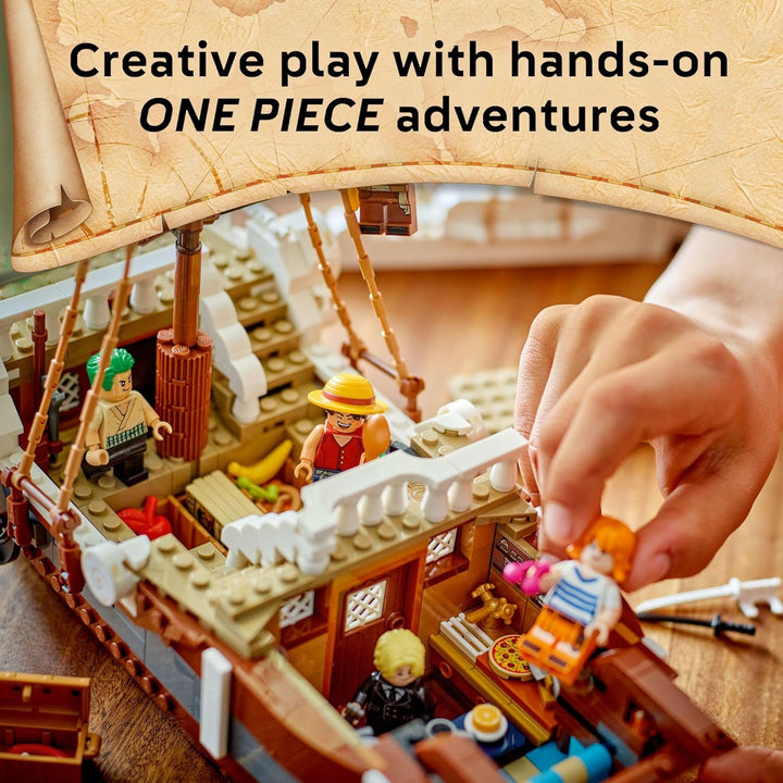 ONE Piece the Going Merry Pirate Ship Building Blocks - Pretend Play Adventure Toy for Boys & Girls, 10+ - Straw Hat Crew Toy Figures & Playset for Anime Fans - Gift Idea for Birthdays - 75639