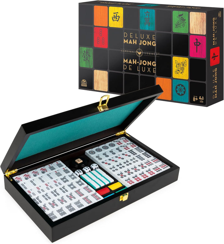 , Cardinal Legacy Deluxe 200-Piece Poker Set, Premium Dual-Toned Poker Chips in Wooden Storage Case, 2-10 Players, for Ages 10 & Up