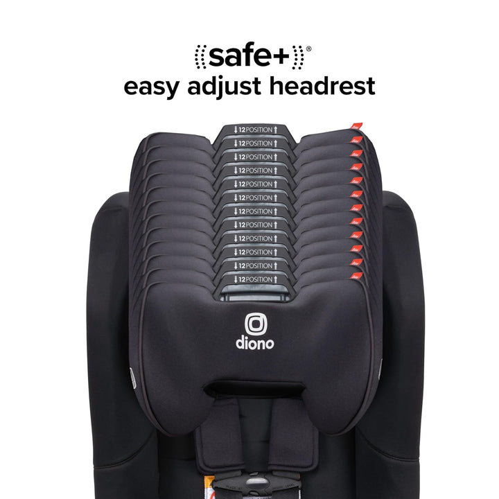 Radian 3R Safeplus, All-In-One Convertible Car Seat, Rear and Forward Facing, Safeplus Engineering, 10 Years 1 Car Seat, Slim Fit 3 Across, Black Jet