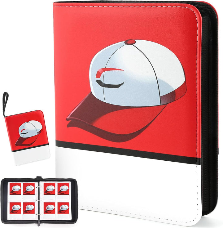 Premium Trading Card Binder 400 Pockets Card Holder with 50 Removable Sleeves, Collection Binder Album Book with Zipper for Game Cards