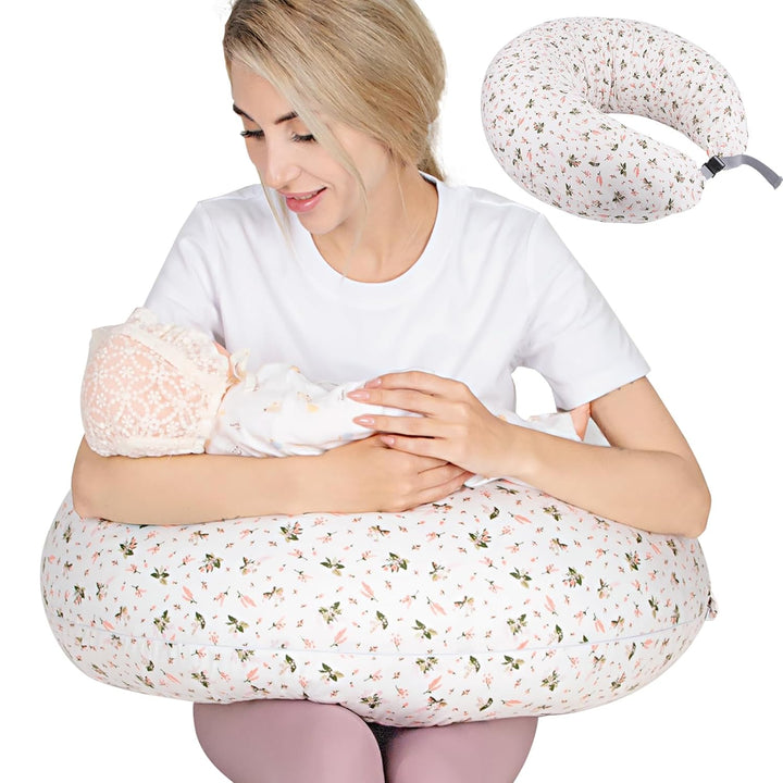 Nursing Pillow for Breastfeeding, Adjustable Nursing Pillow Breast Feeding Pillow Bottle Feeding More Support for Mom and Baby, Breastfeeding Essentials for Newborn,Removable Cover