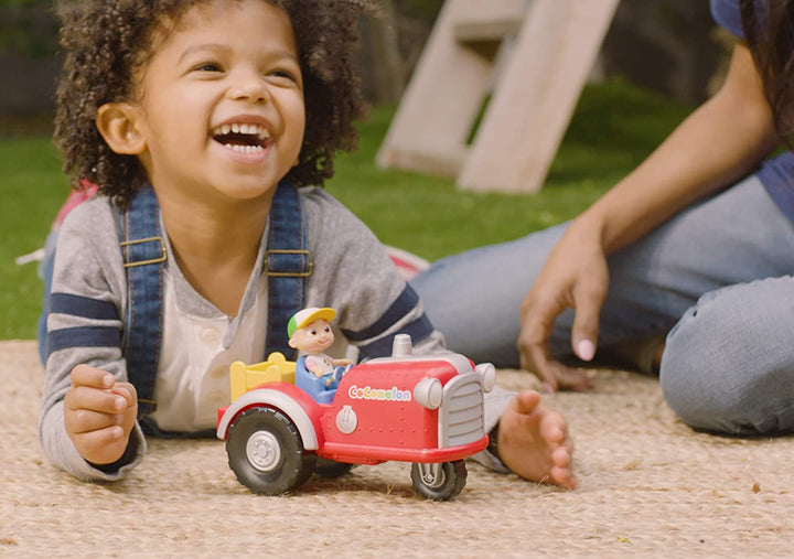Official Musical Tractor W/Sounds & Exclusive 3-Inch Farm JJ Toy, Play a Clip of “Old Macdonald” Song plus More Sounds and Phrases
