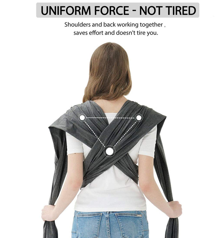 Baby Wraps Carrier,  Baby Carrier,Hands Free Infant Carrier, Lightweight,Breathable,Softness,Heather Grey