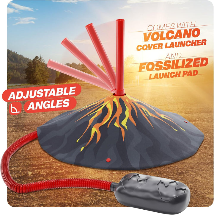 Dinosaur Toy Rocket Launcher for Kids - Toys for Kids 3-5 5-7 4-6 - Outdoor Toys for Kid Ages 4-8 - 3 4 Year Old Boy Birthday Gift - Gifts for Boys Age 3 4 5 6 Years - outside Toy for Toddlers