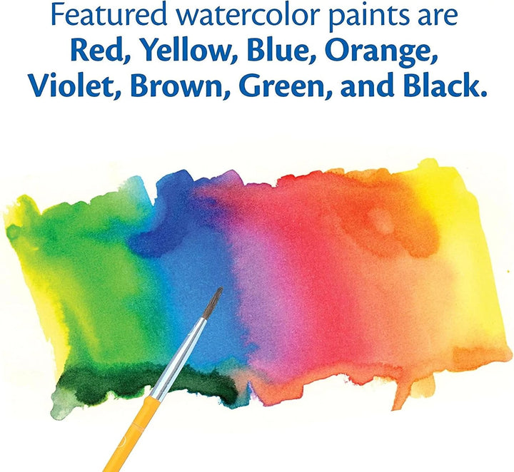 Washable Watercolor Paint Sets for Kids (12Ct), Bulk Classroom Art Supplies for Preschool & Kindergarten, Classroom Learning Activities for Toddlers