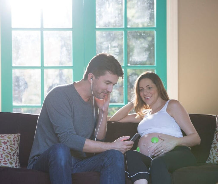 Bellybuds Baby Bump Headphones - Prenatal Belly Speakers for Women during Pregnancy, Safely Play Music, Sounds, and Voices to Your Baby in the Womb - Green