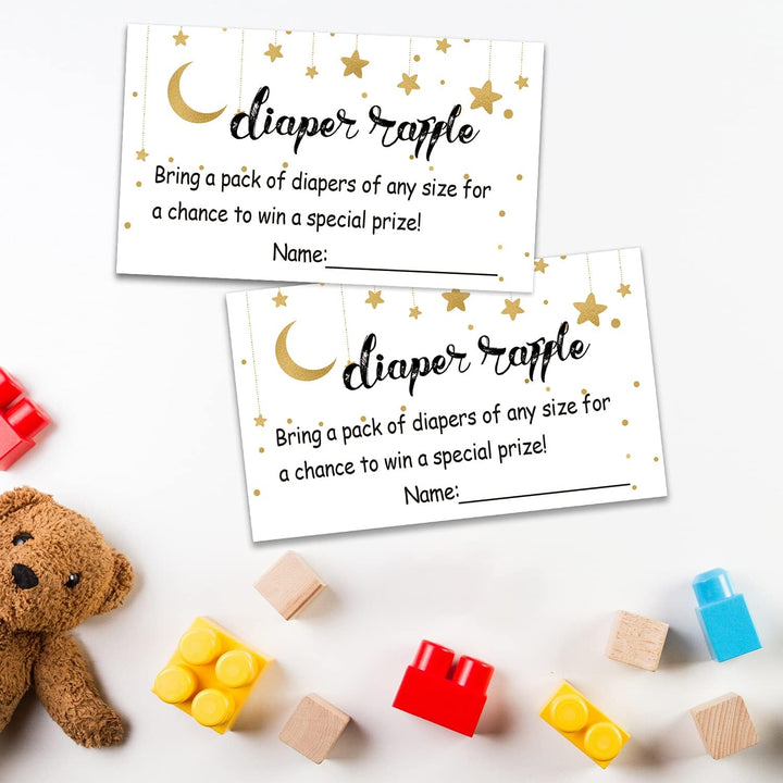 50 Pcs Diaper Raffle Tickets for Girl or Boy Baby Shower Invitations,Baby Shower Game, Bring a Pack of Diapers to Win Favors