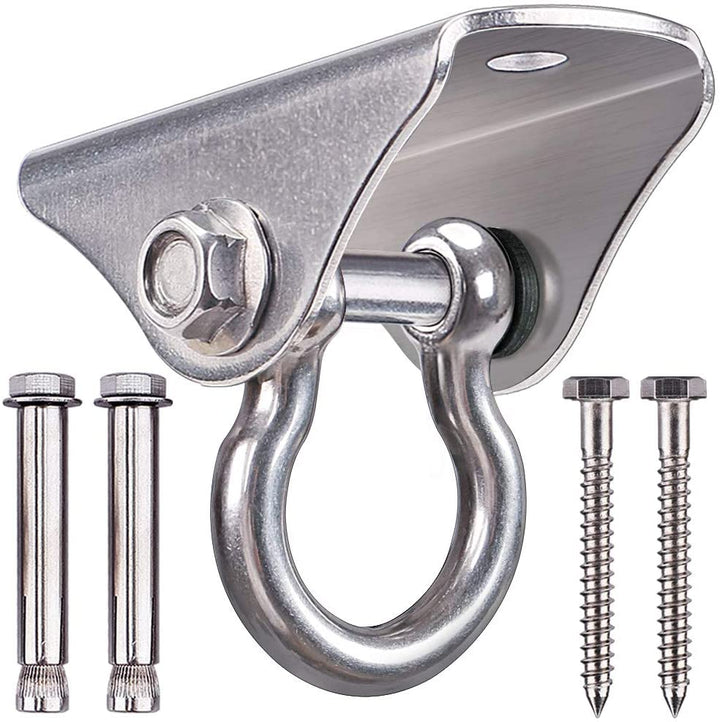 Stainless Steel Swing Hanger Heavy Duty Ceiling Swing Mount Free Swivel Swing Hook Swing Hardware Kit for Yoga Swing Hammock Chair Porch Swing Sets Heavy Punching Bag 1000 LB Capacity