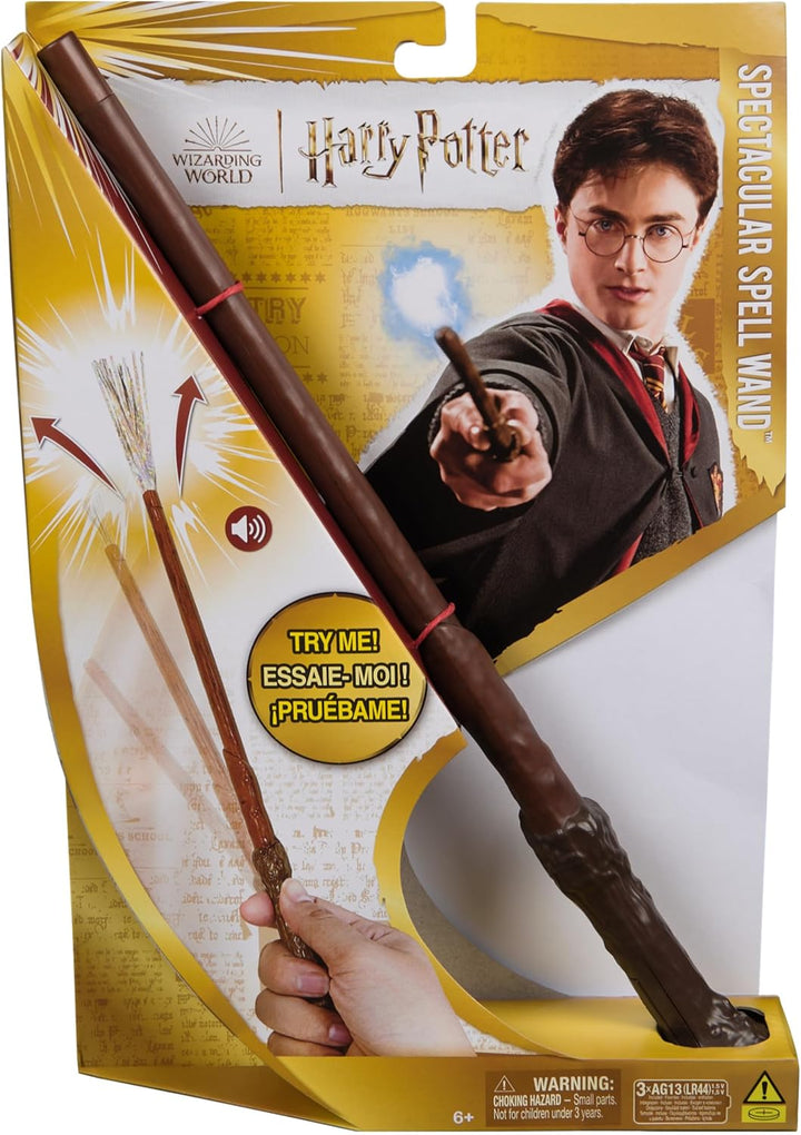 Harry Potter, 12-Inch Spellbinding Harry Potter Wand with Collectible Spell Card, Kids Toys for Ages 6 and Up