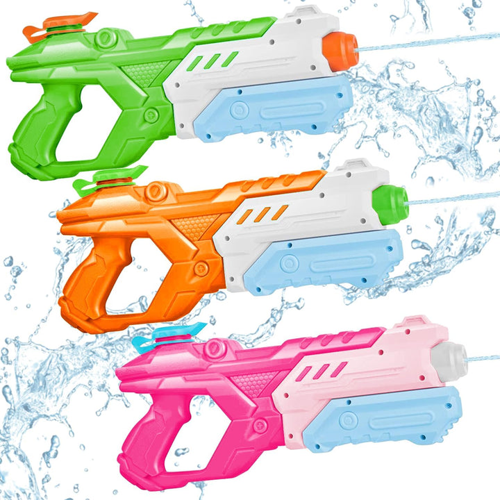 3 Pack Water Guns for Kids Adults - 600CC Squirt Water Toy Gun Super Blaster Soaker Long Range High Capacity Swimming Pool Beach Outdoor Fighting Toy for Boys Girls (Blue)
