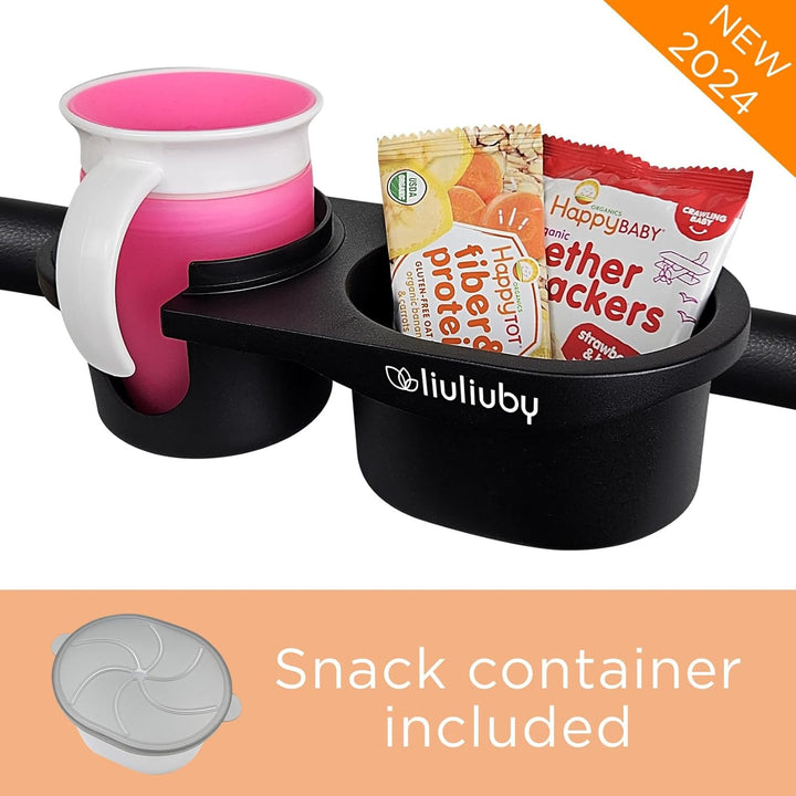 Universal Stroller Snack Tray Attachment | Stroller Cup Holder Attachment Universal Snack Tray for Stroller Tray Attachment | Clip on Baby Stroller Accessories for Joggers, Umbrella & Wagons