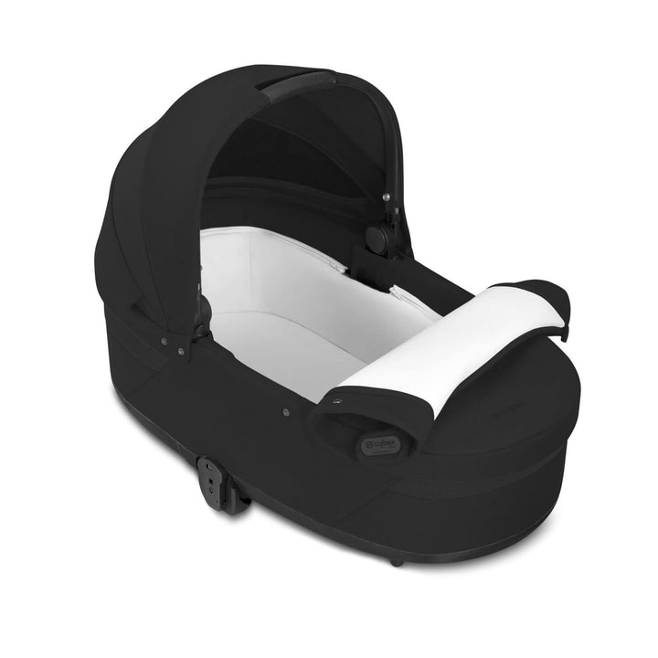 Balios Cot S Lux Baby Bassinet - Integrated Easy-Carry Handle, Sun Canopy & Spacious, Cozy Interior, Compatible with  Balios S Lux Stroller, Moon Black