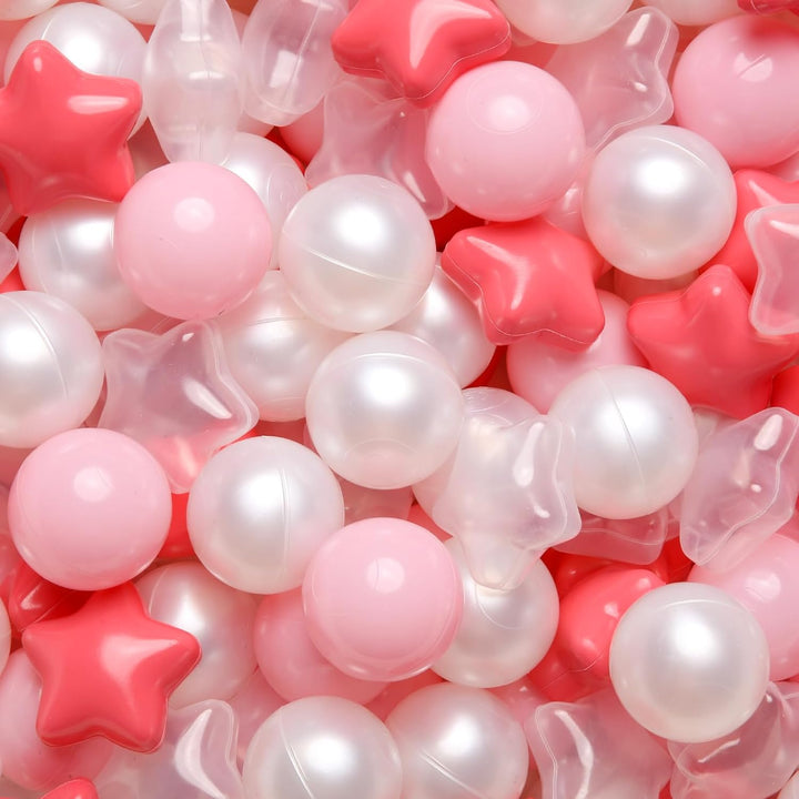 Star Ball Pit Balls 50 100 200 500 for Toddlers - Ball Pit Ball Shapes for Boys Girls Fun, Birthday Party, Christmas Decoration
