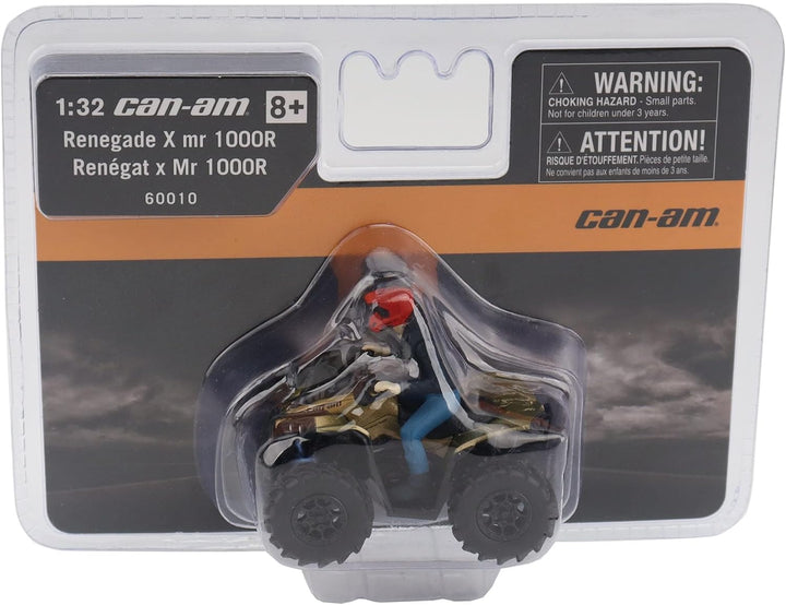 BRP Bombardier Models 1:32 Scale Diecast Replica Can-Am Renegade X Mr 1000R, Liquid Titanium & Magma Red | Item 60010