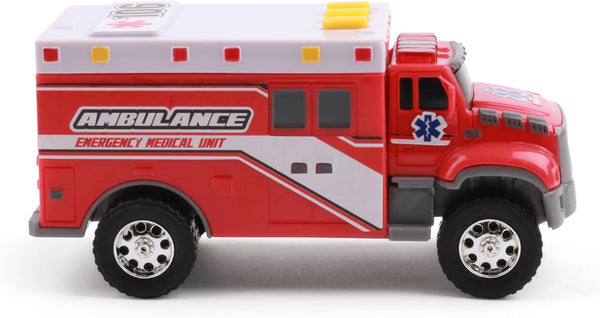 Toughest Minis 5" Tough Cab Ambulance Toy W/Lights & Sounds, Realistic Design & Batteries Included - Age 3+