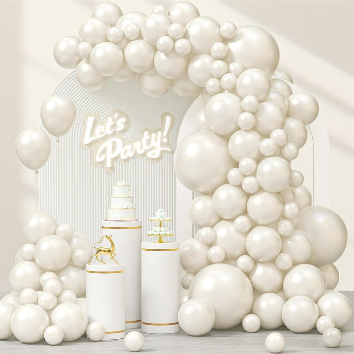 120Pcs Clear Balloons, 18 12 10 5 Inch Transparent Balloons Different Sizes Clear Balloon Garland for Baby Shower Wedding Bridal Shower Birthday Party Decorations