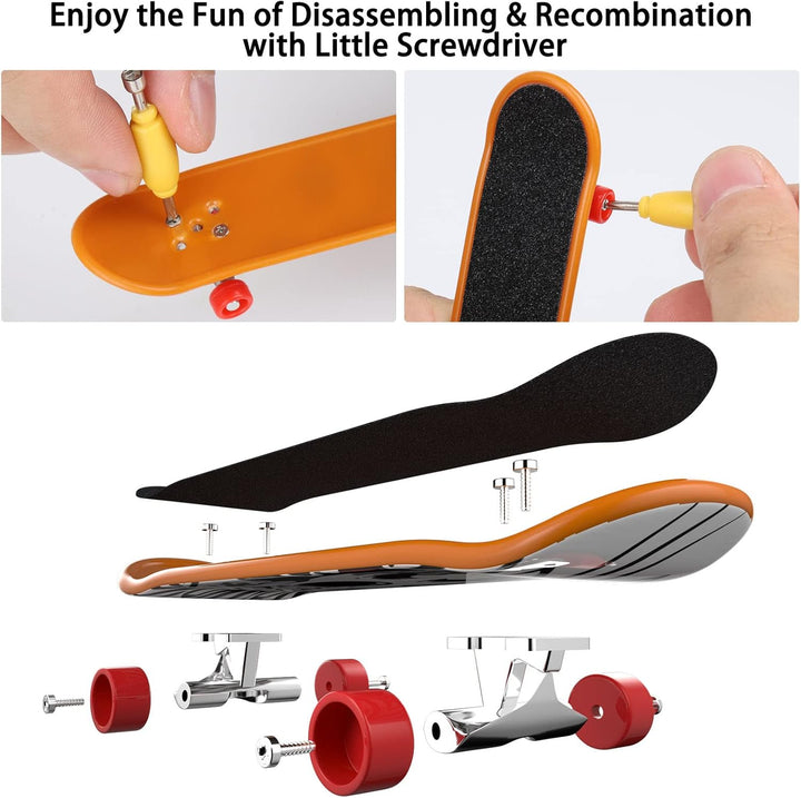 Finger Skateboards for Kids Set of 12, Mini Skateboard Fingerboards 12 Pieces Finger Toys Pack, Gifts for Kids Children Finger Skater