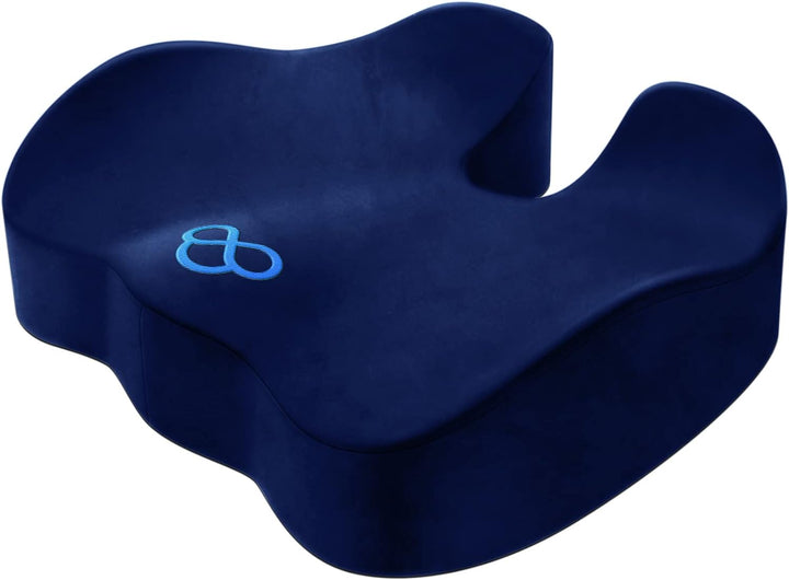 Seat Cushion,Thick Memory Foam Cushions for Office Chair, Car Seat, Airplane, Relieving Pressure Tailbone Sciatica Back Pain for Long Sitting Office Workers, Car Drivers 4.7In Thick Black