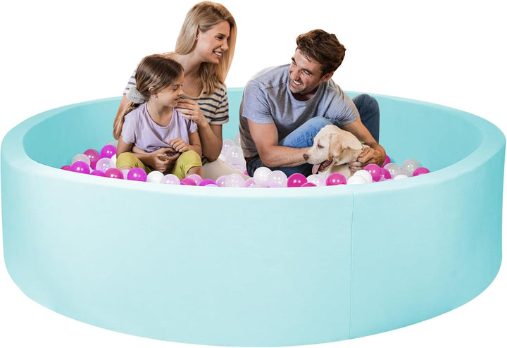 Foam Ball Pit, 35"X 12" Ball Pits for Toddlers, Soft round Kiddie Baby Ball Pool for Kids, Ideal Gift for Babies Indoor Outdoor Game, Balls Not Included (Grey)