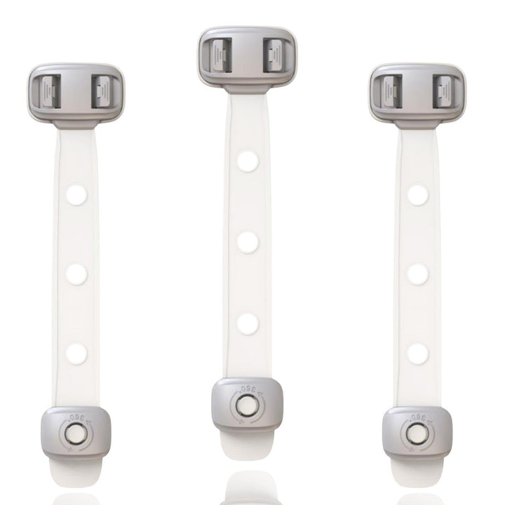 Fridge Locks,Refrigerator Door Lock,Child Proof Safety Cabinet Lock with Strong 3M Adhesives,Fridge Locks for Kids,Adjustable Strap Multi-Purpose for Cabinet,Drawers,Freezer,Oven (2 Count (Pack of 1))