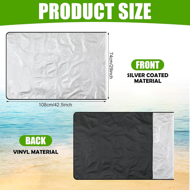2 Pcs Car Seat Sun Shade Cover Car Seat Cooler Toddler Car Seat Cover Heat Protector Reflective Baby Seat Covers Keep Baby Cool and Child Safety for Travel (Strap Style,Silver Coated Cloth)