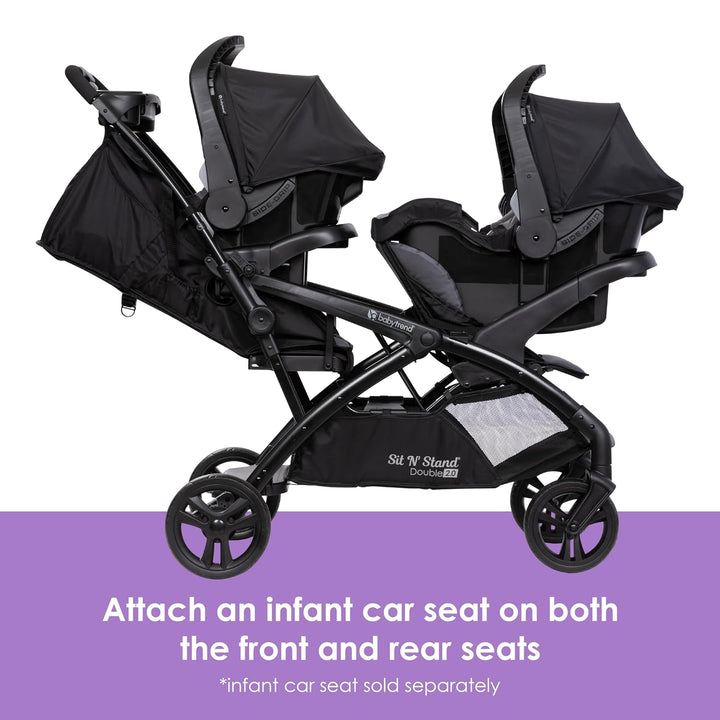 Sit N' Stand® Double 2.0 Stroller, Madrid Black