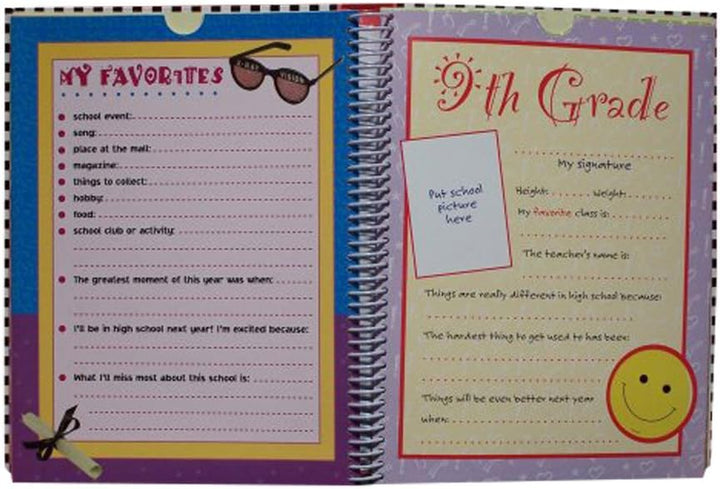 Deluxe School Memories Keepsake Photo Album Scrapbook from Preschool through 12Th Grade