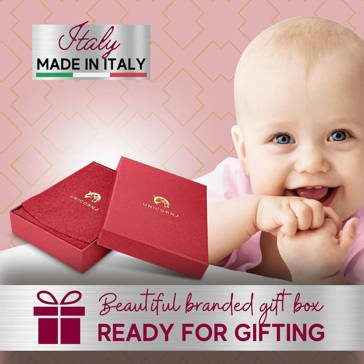 Sterling Silver Baby Spoon Fiddle Pattern Personalized Engravable | Complete with Gift Box | Keepsake Gift for Baby | Made in Italy