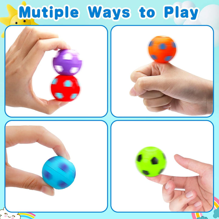 32PCS Fidget Spinner Soccer Balls Sports Birthday Party Favors Bulk for Kids 4-8 8-12 Goodie Treat Bag Stuffers Classroom Treasure Box Toys Carnival Prizes Pinata Fillers Mini Return Gifts