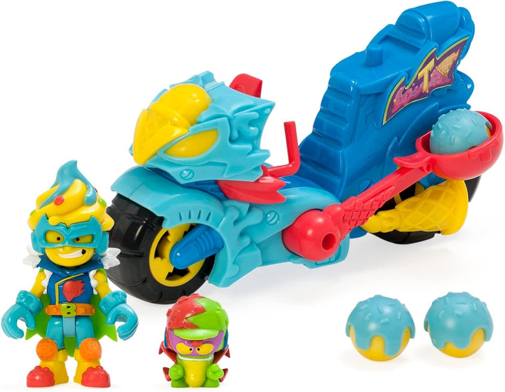 SUPERTHINGS Turbo Ice Scooter with Catapult Ice Cream Ball Launcher, Includes 1 Kazoom Kid and 1 Superthing