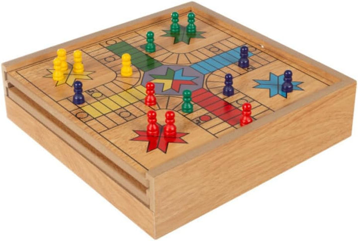 7-In-1 Combo Game for 4 Players with Chess, Ludo, Chinese Checkers & More,11.5 X 12 X 3 Inches