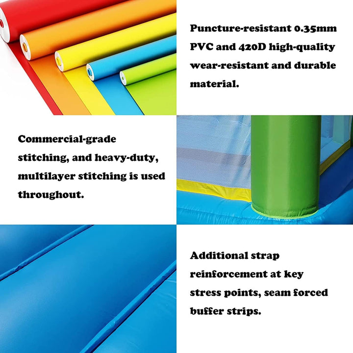 Bounce House, Inflatable Bounce House with Slide for Kids 5-12, Bouncy House with Blower for Outdoor Back/Indoor, 12Ft X 9Ft X 8Ft Bouncy Castle, Jump House for Adult Toddlers Kids Party