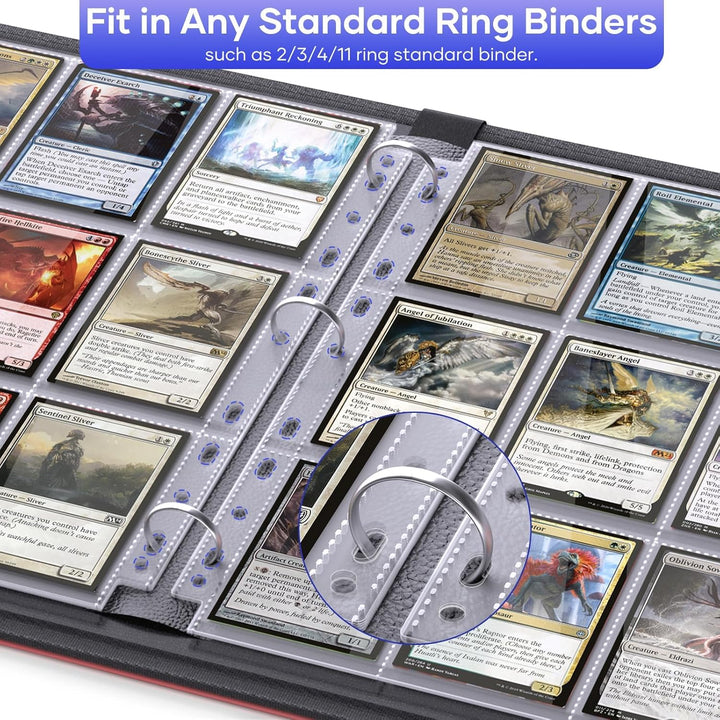 40 Pack 9 Pocket Page Protectors,720 Pockets Double Sided Card Holder Pages for a 3 Ring Binder, Card Protector Sheets Baseball Card Binder,Fit for MTG, TCG, Baseball Standard Cards