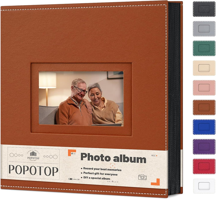Photo Album 4X6 300 Pockets with Leather Hardcover Cover, Small Photo Album Holder Book with 50Pcs Pages for Family Travel Wedding Baby Gifts