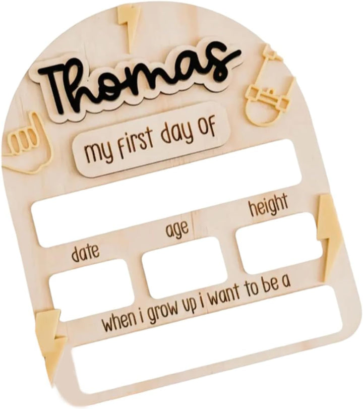 Personalized First and Last Day of School Chalkboard Sign, Custom Back to School Board for Kindergarten, Fun and Memorable, Perfect for Capturing Special Moments