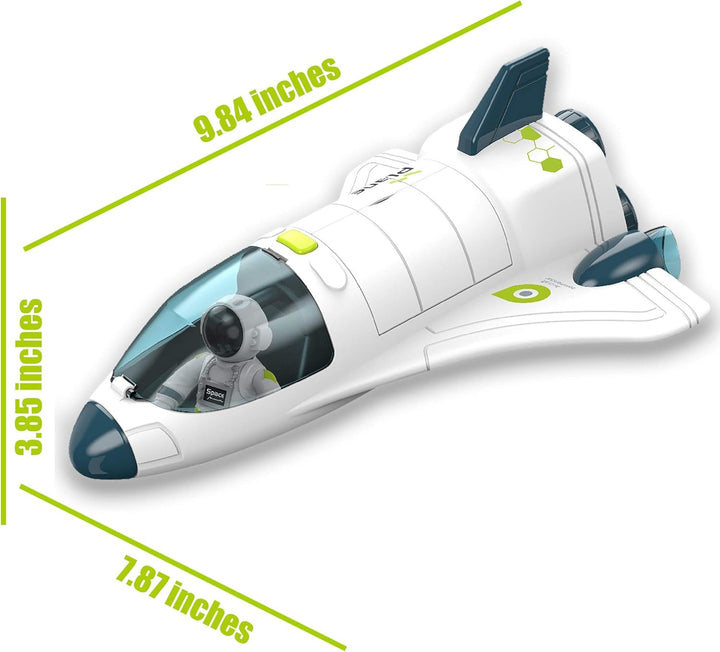 Space Rocket Shuttle Toy Set, Spacecraft Airplane Toys for Kids with Lights & Sound & Astronaut Figures,Spaceship Toys Gift for Boys 3-5-8