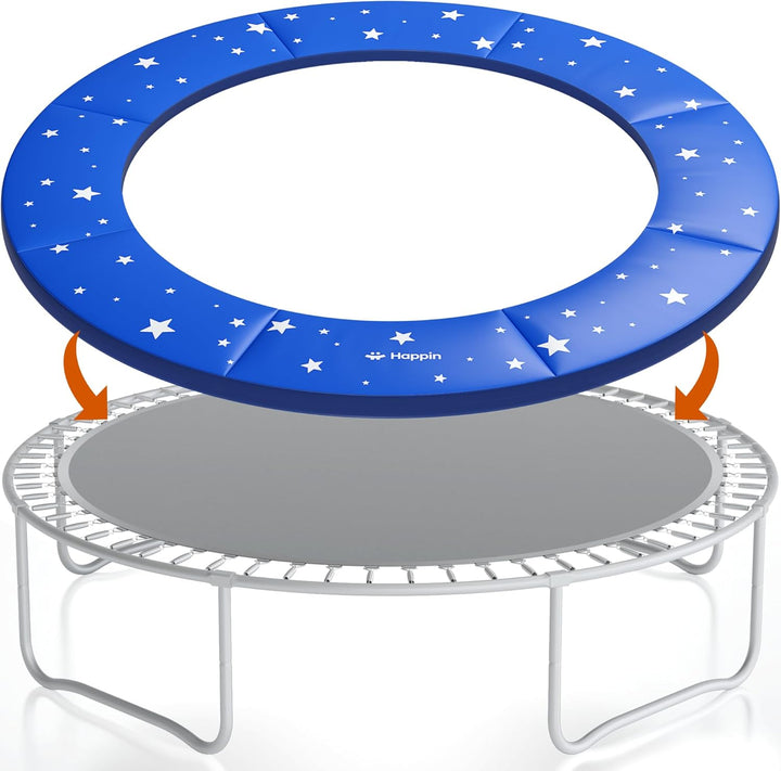 ® Trampoline Spring Cover Super Thick, Universal Fit 12FT/14FT/15FT -Trampoline Pad Replacement Stars Design, Waterproof, Tear & UV Resistant, Trampoline Pad Replacement for Ultimate Safety