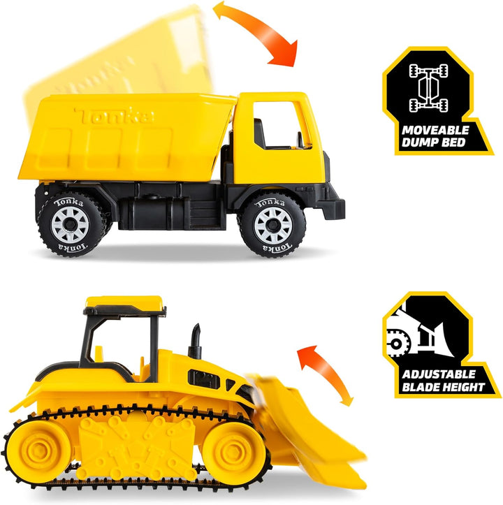 - Steel Classics Giga Series - Dump Truck & Bulldozer, 2-Pack