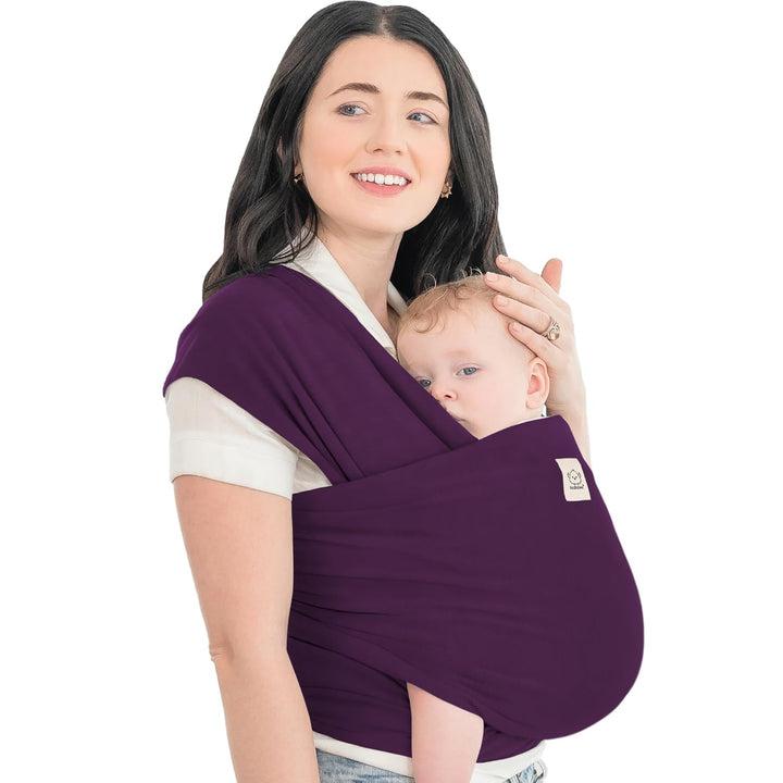 Baby Wrap Carrier - All in 1 Original Baby Carrier Newborn to Toddler Sling, Easy to Wear, Hands Free Bonding, Lightweight, Breathable Infant Wraps (Trendy Black)