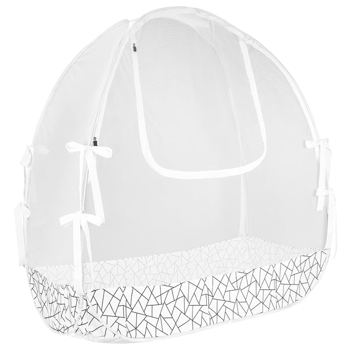 Breathable Mesh Crib Tent to Keep Baby from Climbing Out, Crib Net Canopy with Auto-Lock Zipper and Safety Latch, Crib Net to Keep Baby In, Crib Cover for Safety (Mosquiteros Para Cunas De Bebes)
