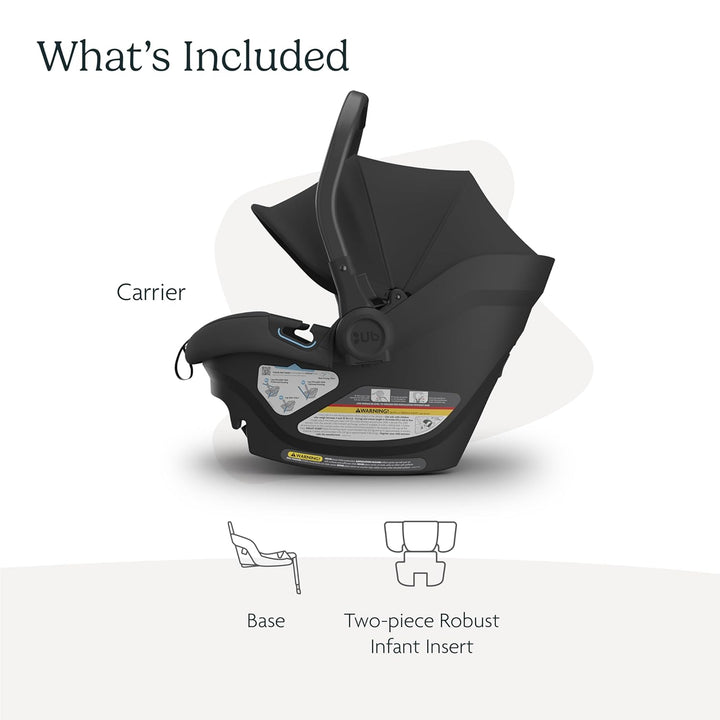 Aria Lightweight Infant Car Seat/Just under 6 Lbs for Easy Portability/Base with Load Leg + Infant Insert Included/Direct Stroller Attachment/Jake (Charcoal/Black Leather)