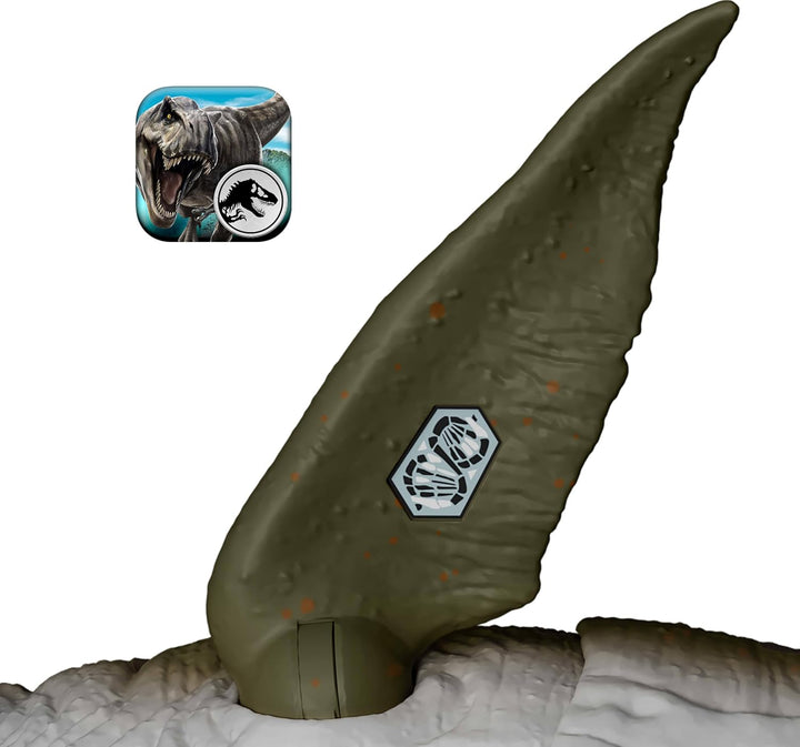 Jurassic World Rebirth Bite N Blast Mosasaurus Action Figure & Mini Dilophosaurus, Wide Jaw Dinosaur Toy, Movie-Accurate Posable, Digital Play