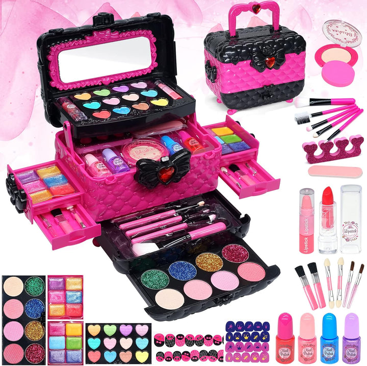 Kids Makeup Sets for Girls - Kids Makeup Sets for Girls 5-8, Maquillaje Para Niñas, Play Make up Kit, Best Toys for Little Girl,Princess Toddler Kid Stuff, Ages3456789 10 Year Old Girl Birthday Gifts