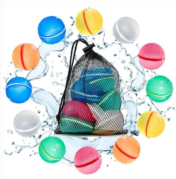 Aquabombs! Magnetic Reusable Water Balloons (10-Pack) - Multicolor, Fast-Fill, No Mess, No Tie, Easy Self Sealing Water Bombs for Endless Summer Splash Battles!