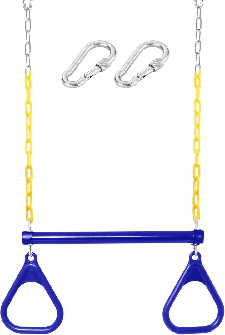 18'' Trapeze Swing Bar Rings 48'' Heavy Duty Plastic Coated Chains Swing Set Accessories