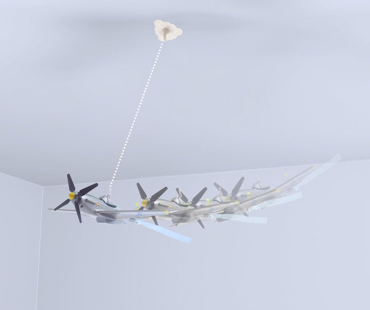 Sky Fighter Flying Toy on a String , Grey